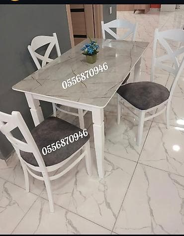 Masalar və oturacaqlar: Mətbəx üçün, Yeni, Açılmayan, Dördbucaq masa, 4 stul — 3