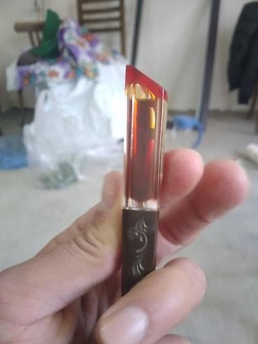 rengli qelem: Retro dizaynlı qələm - Korpus: tünd qəhvəyi plastik, üzərində zərif — 2