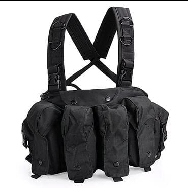 skorus başlığı: Taktiki sinəlik/çest-riq – çoxcibli, qara rəng. Xüsusiyyətlər: - Sinə — 2