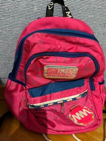 mektebli cantası: MILAIDUS brendi məktəb çantası - Rəng: parlaq çəhrayı, tünd mavi — 2