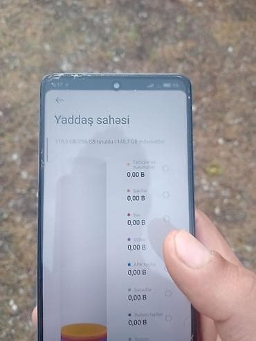 22 ekran monitor: Redmi Note, 256 GB, rəng - Göy, Barmaq izi — 7