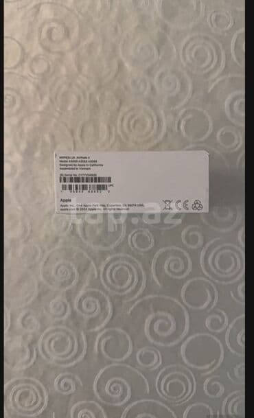 airpods pro 5 qiymeti: Məhsul: Apple AirPods 4 (Model A3090/A3091/A3058 — qutunun etiketində — 3