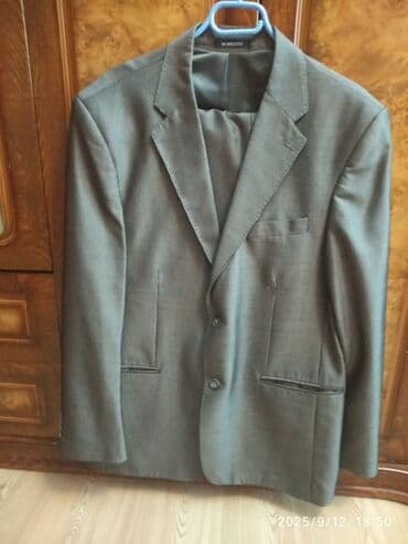 Baş geyimləri: Kişi kostyumu – M. Mezzo brendi - Rəng: boz (xırda zolaqlı tekstura) — 4