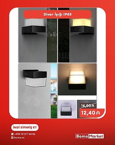Divar İşığı IP65 - Xarici və daxili məkanlar üçün divara quraşdırılan