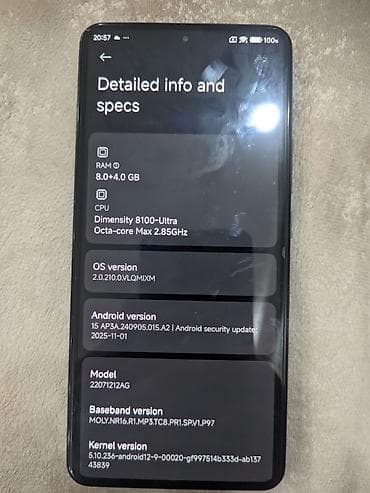 redmi note 9: Xiaomi 12T Pro, 256 GB, rəng - Mavi, 
 Qırıq, Sensor, Barmaq izi — 7