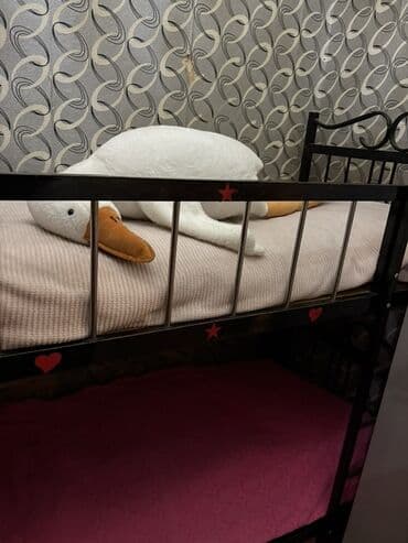 Кулоны и подвески: Для девочки и мальчика, Кровать, Без матраса, Без выдвижных ящиков, Железные — 1