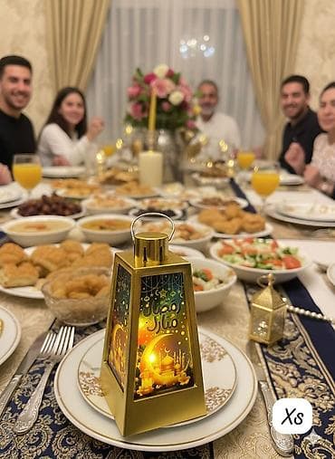 Bitkilər üçün dibçəklər: Ramazan temalı LED fanus dekoru – XS ölçü - Dizayn: Şərq — 4