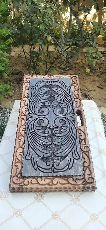 nerd yukle: Taxta nərd taxtası – əl işi, oyma və naxışlı dizayn - Material: bərk — 7