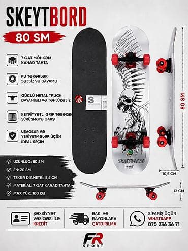 💥skeytbord,skateboard, kaykay ✅ 7/24 əlaqə saxlaya bilərsiz. ✅ — 1