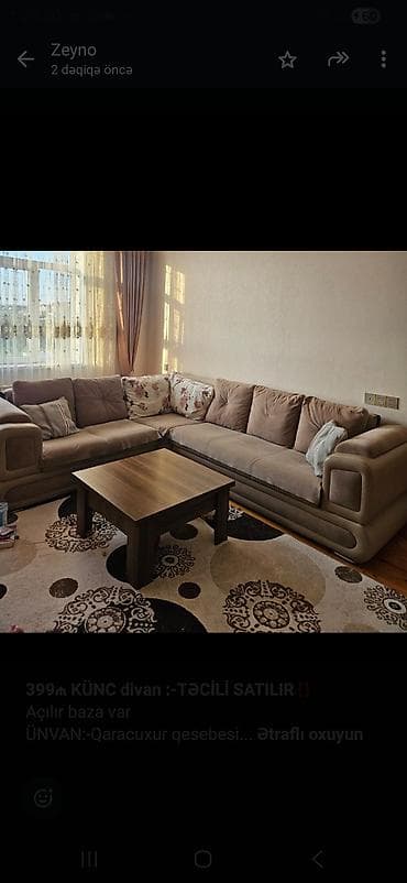 Künc divan, Açılan, Bazalı, Parça