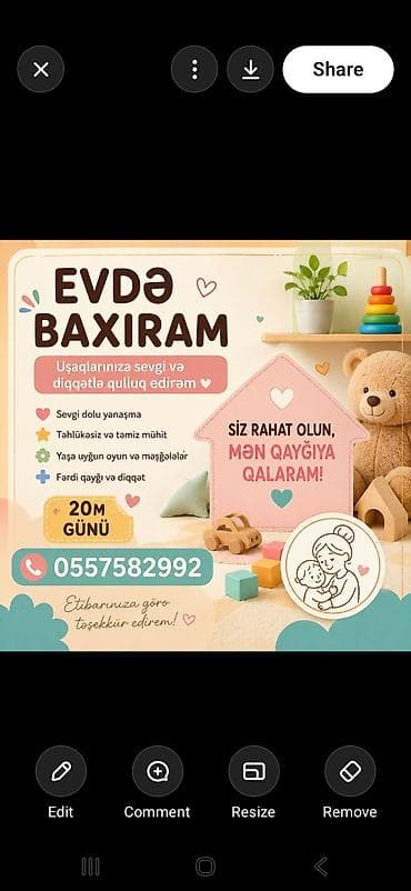 Uşaqlar üçün evdə baxım xidməti – Sevgi dolu yanaşma – Təhlükəsiz və