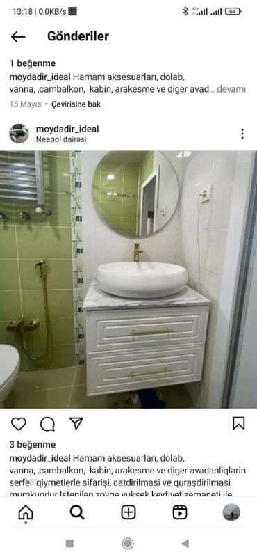 Duş kabinaları, arakəsmələr: Moydadir və dolabların istehsalı və anbar qiymətinə satışı Material — 3