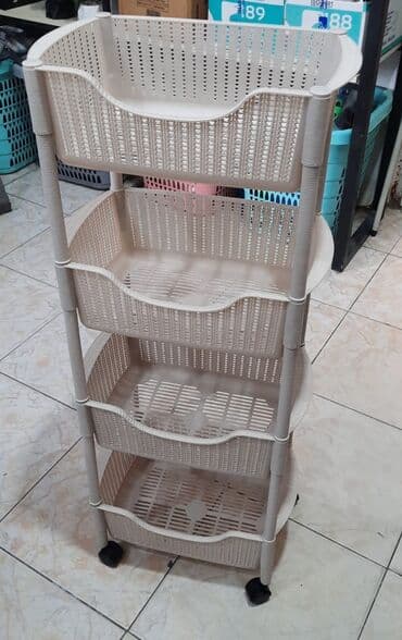 Mətbəx aksesuarları: Meyvə-tərəvəz yiğmaq uçun tekerli şkaf
3 mertebe tekerli — 16