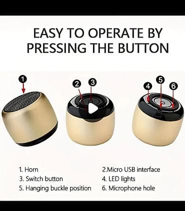 Ultra-kompakt Bluetooth dinamik 300mah yeniden doldurula bilen litium — 4