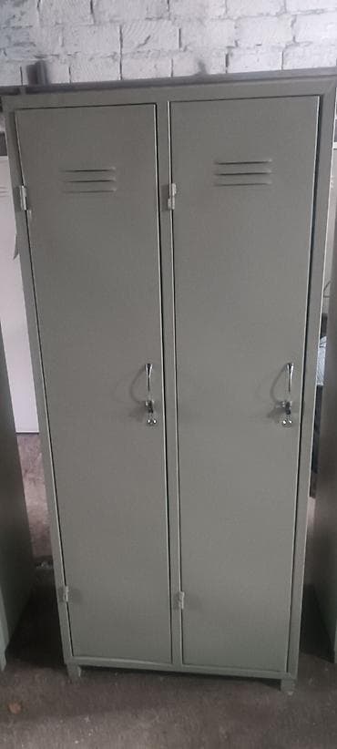 Yeni, 2 qapılı, Boz, Dəmir, Açılan, Düz dolab