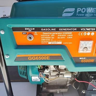 lambirin satisi: Power Action GG6500E benzinli generator - Maksimal güc: 6500W - — 5
