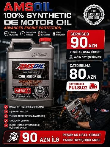 moto bot: Tam sintetik mühərrik yağları – 5W-30 viskozite 1) Mobil Super 3000 — 8