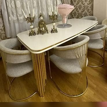armada mebel: Qonaq otağı üçün, İşlənmiş, Kvadrat masa, 6 stul — 1