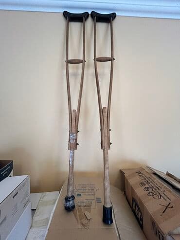 taxta cellek: Taxta qoltuqaltı ağacları (1 cüt) - Material: möhkəm taxta karkas - — 3