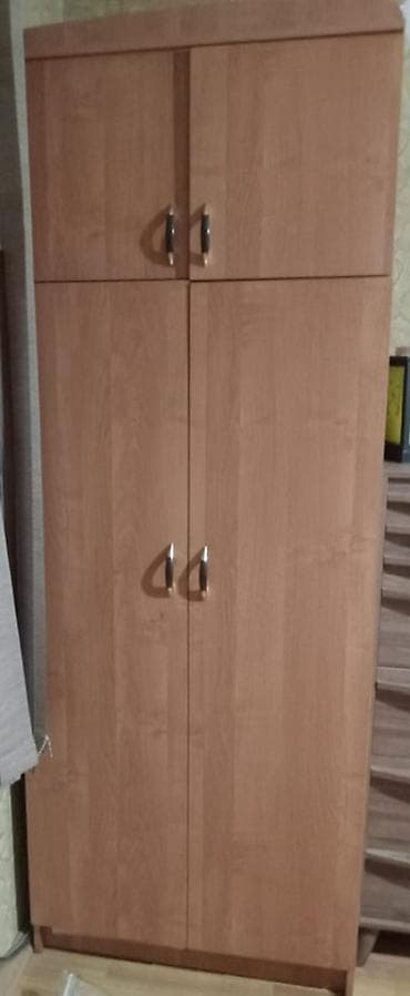 ref: 4 qapılı, Qəhvəyi, Taxta, Açılan, Düz dolab — 1