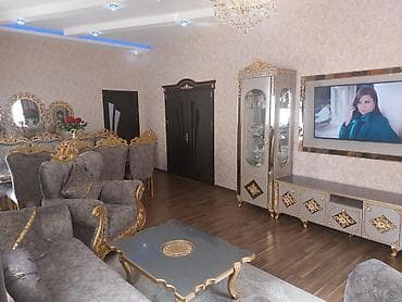 Klassik-lüks üslubda tam komplekt qonaq otağı mebeli - Rəng və üslub