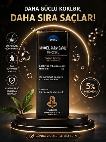 Minoxidil 5% Pak Darou – saç tökülməsinə qarşı yerli tətbiq üçün
