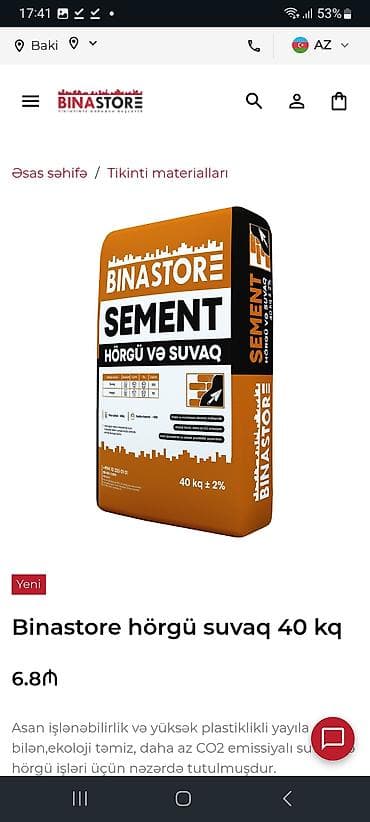 HOLCIM Zavod Mağazası – Gəncə Tikinti və təmir üçün sement — 4