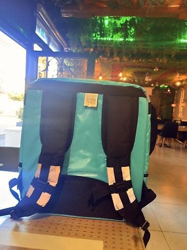 Сумки для курьеров: Wolt çatdırılma çantası – izotermal, böyük tutumlu - Rəng: mavi — 5