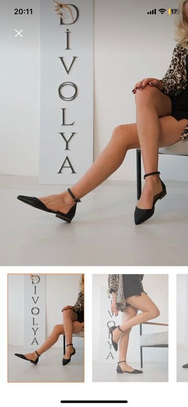 nostril qiymeti: Baletkalar, Ölçü: 39, rəng - Qara, Yeni — 1