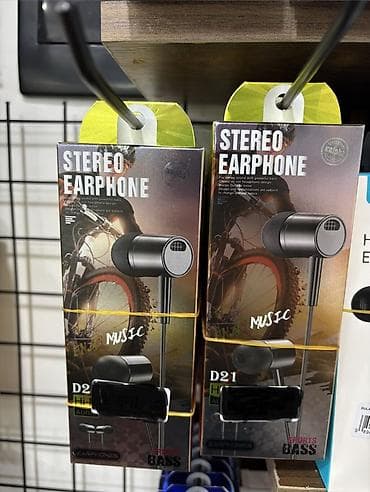 Məhsul: Stereo Earphone D21 – Hi‑Fi Audio - Naqilli qulaqcıq, stereo