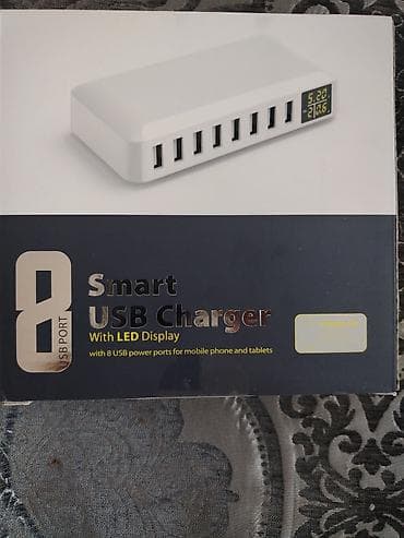 ILEPO Smart USB Charger – 8 portlu stasionar şarj stansiyası - 8 ədəd at lalafo.az ILEPO Smart USB Charger – 8 portlu stasionar şarj stansiyası - 8 ədəd