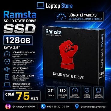 hdd disk: 🚀 Ramsta 128GB SSD SATA 2.5 – Kompüterinizi Sürətləndirin! — 1