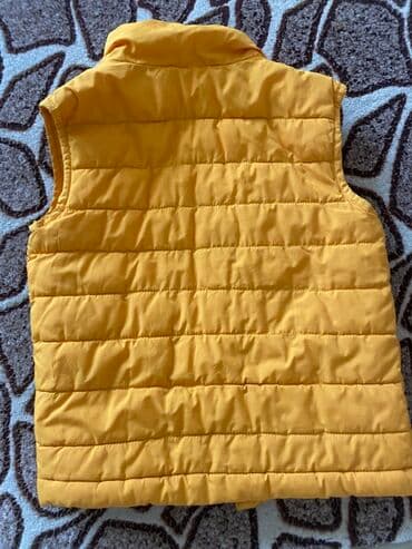 детская желтая одежда: Uşaq üçün qolçuqsuz puff jaket (jilet) – Gymboree - Brend: Gymboree — 1