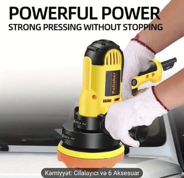 r15 disklər: Sürətli Avtomobil Cilalayıcısı 600-3700 RPM, Çıxarıla bilən tutqan, 2 — 1