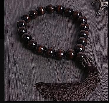 31 masin: Avtomobil üçün dekorativ muncuq asqısı - Material: qəhvəyi tonlarda — 4