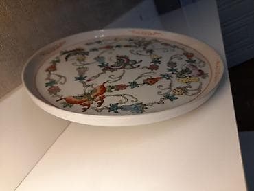 masin tort sekilleri: Dekorativ boşqab və şüşə meyvəqabı dəsti — 2