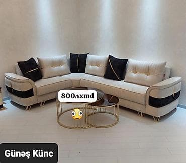 tek divan: Günəş Künc və oturma dəsti modelləri - Günəş Künc divan: L formalı — 1