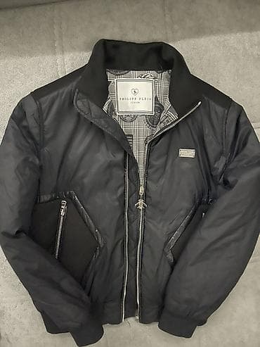 Bayram kostyumları: Philipp Plein Junior geyim dəsti - Qara bomber üslublu üst geyim: ön — 2