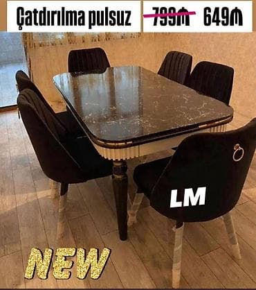 Möhtəşəm masa dəsti👑 Yüksək keyfiyyətlə Qiymət : Masa 90x1.60/2 — 3