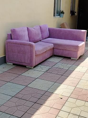 çarpayı divan: Künc divan, İşlənmiş, Açılan, Bazalı, Vеlur parça — 2