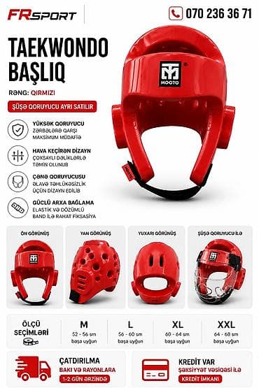 спорт товары: 💥 taekvondo dəbilqə,kask, taekvondo kaski, ✅ 7/24 əlaqə saxlaya — 1