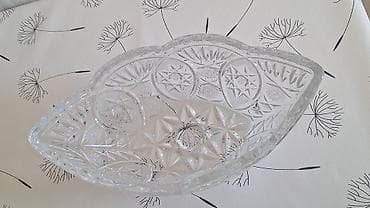 karaca serviz: Kənafidə oyma naxışlı kristal dəst - Material: qalın, şəffaf kəsim — 5