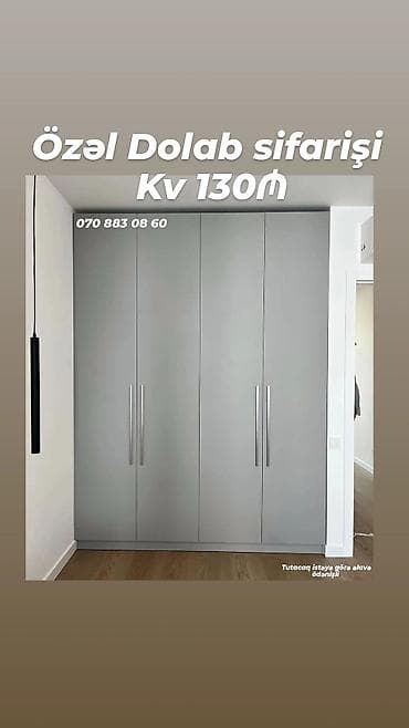 paltar işqafi: Düz dolab, Paltar üçün, Açılan, Quraşdırıla bilən, 4 qapılı — 1
