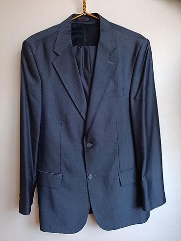 Kişi kostyum dəsti. Yenidir. Ölçü 46 - Rəng: tünd boz, incə zolaqlı