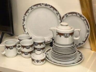 Qəhvə dəstləri və servizlər: Çay dəsti, rəng - Ağ, Farfor, Epiag, Çexiya — 3