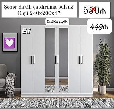 skaf ucuz: 6 qapılı dolab Yep yeni 449 azn rəng seçimi var çatdırılma var — 1