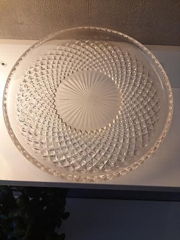 masin tort sekilleri: Dekorativ boşqab və şüşə meyvəqabı dəsti — 4