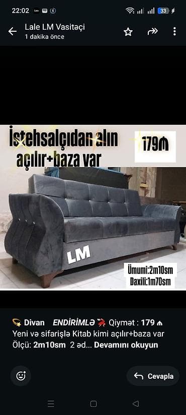 💫 *Divan* _*ENDİRİMLƏ*_ 💃🏻 Qiymət : *179 ₼* Yeni və sifarişlə Kitab