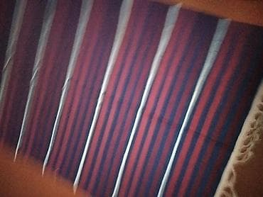 paxlava parca: Zolaqlı xalça/palada – klassik dizayn - Rənglər: tünd mavi və qırmızı — 2