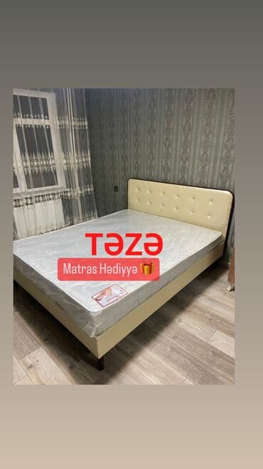 taxt: Yeni, İkinəfərlik çarpayı, Bazasız, Matras ilə, Siyirməsiz, Azərbaycan — 1